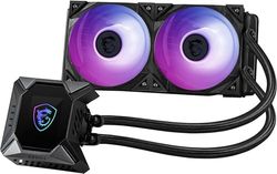 MSI MPG CORELIQUID K240 V2 CPU AIO Cooler 240mm Radiatore, 2.4'' LCD Waterblock con built-in TORX 3.0, 3x 120mm TORX 4.0 ARGB PWM Fan, MSI Center, Intel e AMD Ready, supporta LGA 1700