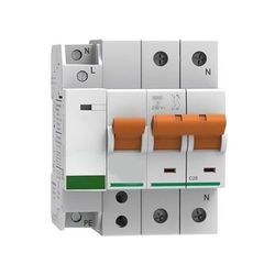 Set permanente overspanningsbeveiliging, IGA 40A, eenfasig, overspanningsbeveiliging, 15kA 1P (1+N), 10,5 x 6,5 x 8,5 cm, wit