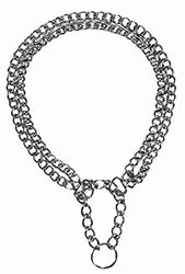 Dog Choke chain, double row, with strain relief, 55 cm/2.5 mm