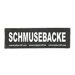 Julius-K9 Verwisselbare haak & lus patches, Schmusebacke, Small, Zwart