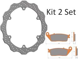 Kit Dischi Freno Flottanti Anteriori Accossato Linea Elite per Moto DK230 + Pastiglie freno AGPA72 per HONDA CB F (650) dal 2016 al 2019