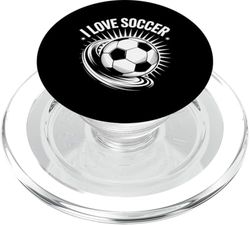 I Love Soccer Ball Passion Juego de acción Kick PopSockets PopGrip para MagSafe
