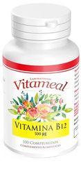 Vitameal Vitamin B12 500Mcg. 100 comprimidos. Reduce Cansancio y Fatiga, Contribuye al Funcionamiento Normal del Sistema Inmunológico, B12 Metilcobalamina.