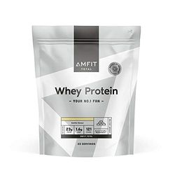 Marque Amazon - Amfit Nutrition Protéines en Poudre de Lactosérum (Whey), Vanille, 33 portions, 1 kg (Lot de 1)