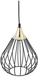Lampada a Sospensione Kane, Nero, Oro, L23xP23xA110 cm