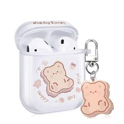 Bonita Funda para Auriculares Inalambricos AirPods de 1ª2ª generación, la Funda Softshell es Transparente y fácil de Transportar