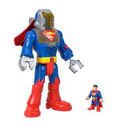 Fisher-Price Imaginext DC Super Friends Superman Toy Insider & Exo Suit 12-Inch Robot with Lights & Sounds for Kids Ages 3+ Years, JCT47