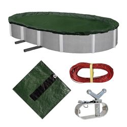 Blue Wave Defender 12 an Ovale au-Dessus de Sol d'hiver pour Piscine 21 by 41-Feet Vert forêt