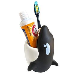 Lily's Home - Portaspazzolino da denti per bambini, in silicone resistente, facile da pulire, portaspazzolino e dentifricio, porta spazzolino da denti per il bagno di Lily's Home (balena)