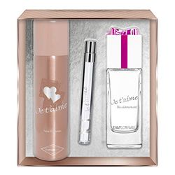 JE T'AIME Passionnement Coffret pour Femme Eau de Parfum 100 ml + Déodorant 150 ml + Vapo de Sac 12 ml 1 Unité • EVAFLORPARIS