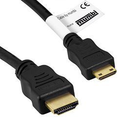 mumbi MINI HDMI-kabel 1.3b 1080p Full HD/Mini HDMI C mannelijke naar HDMI A mannelijke - VERGULDE contacten 1.5m