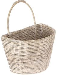 Kouboo Wall Basket Large La Jolla-Cestino da Parete in Rattan, Grande, Colore Vimini, Lavaggio Bianco