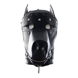 The Bondage Locker Dog Puppy Full Face Head Hood Mask and Collar