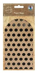 Ursus 40760001 Paper Bags Gift Bag Printed with Black Dots 6 Pieces Each 8.8 x 13.4 cm Large Multi-Coloured One Size