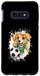 Carcasa para Galaxy S10e Perro Golden Retriever jugando al fútbol | Comic Sports