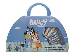 Bluey- Set de papelería, Manulidades, Maletín de dibujo, Actividades artísticas y creativas, Color Azul, Producto oficial (CyP Brands)