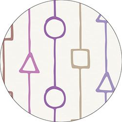 Bonateks, Runt digitalt tryckt musmatta, halkfri undersida, för kontor och hem, diameter: 22 cm