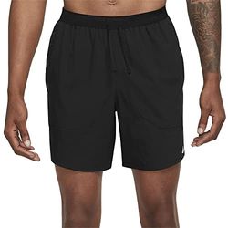 NIKE DM4761-010 M NK DF Stride 7IN BF Shrt T-Shirt Uomo Black/Black/Reflective Silv Taglia M