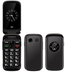 Majestic BLOW – Senior phone 4G DUAL SIM display 2.4", bluetooth, fotocamera, flip attivo, tasto SOS, Base di ricarica, Nero