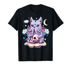 Kawaii Pastel Goth Cute Creepy Creature Skull Demon Menhera Maglietta
