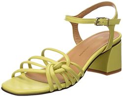 Fred de la Bretoniere Dames FRS1384 Sandaal Soft Nappa Leather Heeled Sandal, Lime, 37 EU, lime, 37 EU