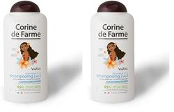 Corine de Farme, Shampooing 2 en 1 Nutritivo Vaiana, parfum Coco, 300ml (Lot de 2)