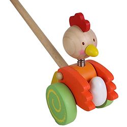 Planeta Madera – Pack de 6 Palos rodantes de gallinas – FSC – 030128PA – 6 Piezas – Multicolor – Madera – Juego para niños – Pascua – 55 cm x 14 cm – A Partir de 18 Meses