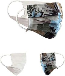 Community Masks 2-pack set unisex makeshift mask reversible mouth protection mask mouth and nose protection reversible mask with print cotton BCI washable,Brown