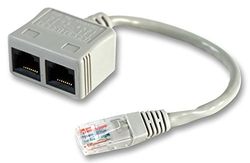 Pro Signal CAT 5 ECONOMIZADOR CAT5 UTP RJ45 macho a 2 conectores hembra Ethernet de datos