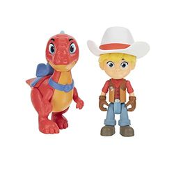 Giochi Preziosi, Dino Ranch Jon & Blitz Paire de Personnages, Personnage de Haut d'environ 7,5 cm et Dinosaure de 9 cm Environ, comme dans Le Dessin animé, pour Enfants à partir de 3 Ans, DNA00100,