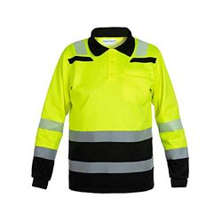 Hydrowear 040470YB-4XL TOKIO Trendy High Visible Line Polo Shirt, Hi-Vis Yellow/Black, maat 4XL