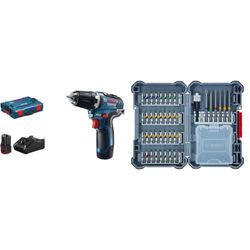 Bosch Professional GSR 12V-35 Trapano-avvitatore a Batteria, Include 2 Batterie, Caricabatteria, in L-BOXX + Set da 40 Pezzi di Punte e Bit