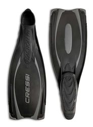 Cressi Reation Ultra Visible Reaction Pro Palme chaussante Mixte, Noir/Argent, 36/37