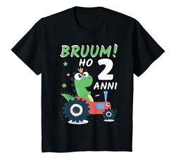 Bambino 2 Anni Compleanno Bambino Bambina regalo Dinosauro 2 Anni Maglietta