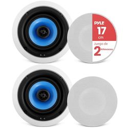 Pyle Altifalantes de teto, parede, 6,5", 250 W, duplos, estéreo, afiados ajustáveis, grade resistente