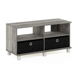 Furinno Centro De Entretenimiento, Roble, French Oak Grey/Black