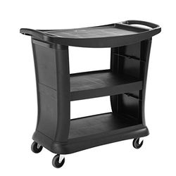 Rubbermaid Commercial Products FG9T6800BLA, Executive Service Cart - Black