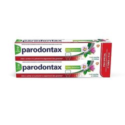 Parodontax Dentifrice Soin Herbal, Aide à Arrêter et Prévenir Le Saignement Des Gencives, Goût Menthe et Mélisse, Lot de 2x75 ml