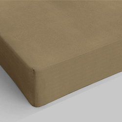 Giovanni Dolcinotti Bed Collection | Lenzuola Letto Singolo con Angoli 90x200 cm, Lenzuolo Anallergico, Traspirante, Antibatterico e Antiacaro - Made in Italy, 100% Cotone - Colore Tortora