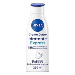 NIVEA Crema Corpo Idratante Express 6 x 250 ml, Crema Idratante arricchita con Minerali Marini, Lozione corpo leggera con formula a rapido assorbimento