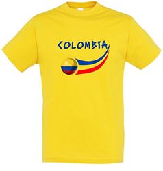 Supportershop T- Shirt Colombia Amarillo Hombre, FR: 2XL (Talla Fabricante: XXL)