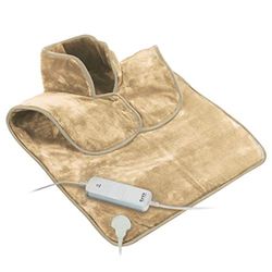 TM Electron TMHEP113 - Cuscinetto elettrico lavabile XXL per collo e spalda, 100 W di pontencia con 3 livelli di temperatura e autospegnimento, 90 x 60 cm