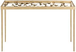 Safavieh - Mesa de Consola (Metal, 30 x 106 x 76,2 cm), Color Dorado y Transparente