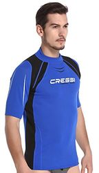 Cressi Thermo Vest Man Short SL Camiseta de Manga Corta y Manga Larga en Tejido elástico, Hombre, Azul, S/2 (48)