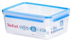 TEFAL K3022012 MasterSeal FRESH Matlåda Blå 3,7 L Tål Att Frysas Ned Till -40°C Håller Maten Fräsch 100% Läckagefri Mikro & Maskindiskssäker