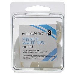 Cuccio French Manicure 50-Piece White Tips, Size 3