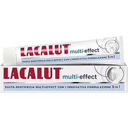 Lacalut Multi-Effect - Pasta dentífrica blanqueante al flúor, formulación 5 en 1-75 ml