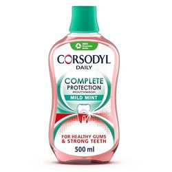 Corsodyl Complete Protection Mild Mint Mouthwash 500 ml (Pack of 1)