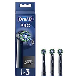 Oral-B Testine Di Ricambio Pro Cross Action Black, 3 Testine