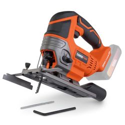 Sierra de sierra de calar batería de doble potencia POWDP25300-20V - 2300min-1 - sin batería y cargador - herramienta con 2 acc.